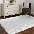thumbnail image 5 of Grey Snowflake Christmas Area Rug 4x6 Washable Rug Non Slip Winter Xmas Snowflake Farmhouse Large Area Rug Indoor Floor Carpet for Entryway Bedroom Kitchen Living Room Home Office Dining Room Nursery, 5 of 8
