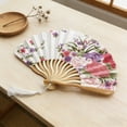 thumbnail image 5 of Wzzjkit Folding Hand Fan With Colorful Floral Pattern Classical Style Folding Fan for Party Dancing Wedding and Home Decoration, 5 of 6