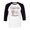White/Black, variant on Bedford Falls Three-Quarter Raglan Sleeve Baseball Shirt Unisex X-Small White/Black