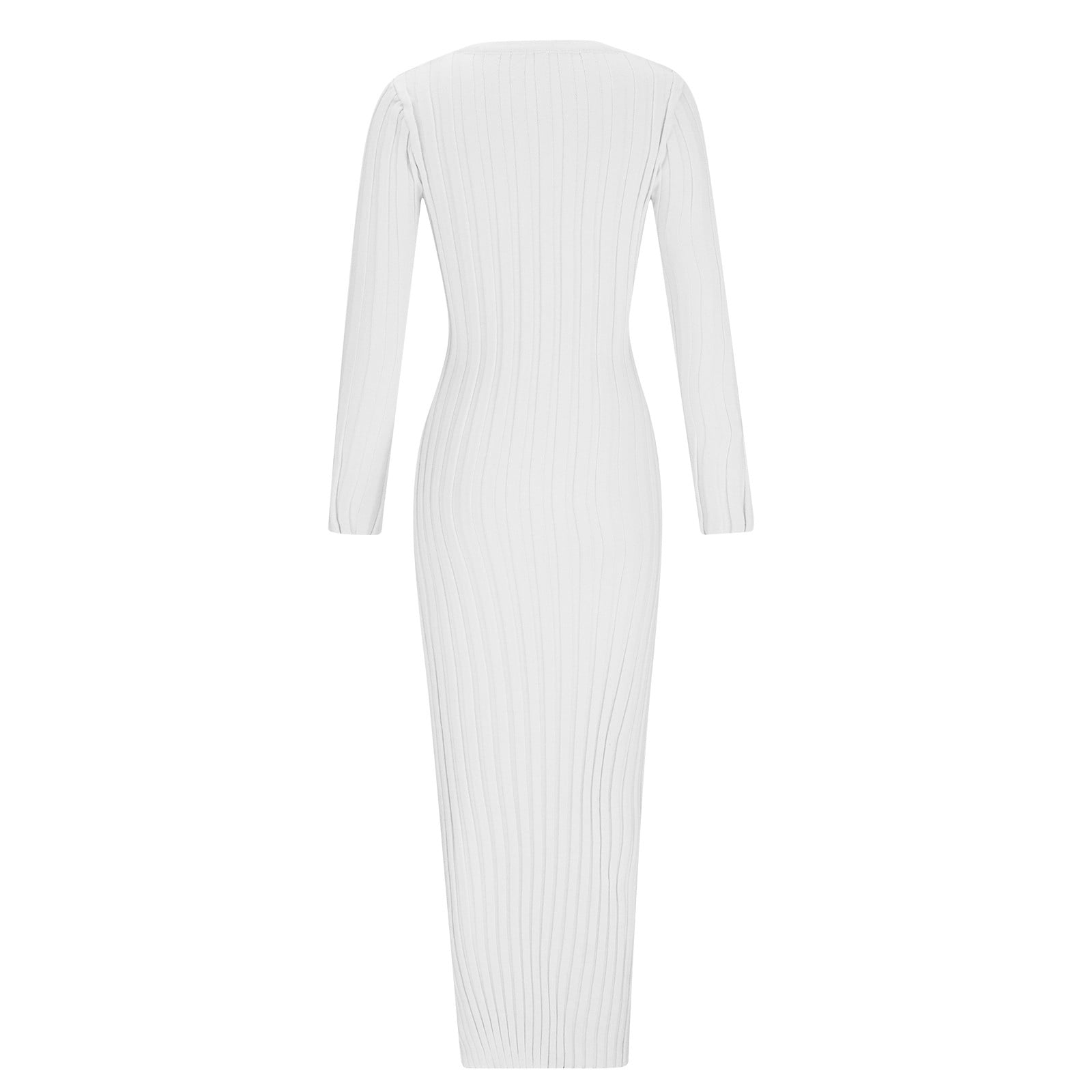 Diufon Sweater Maxi Dress for Women Soft Long Sleeve V Neck Lace-Up Ribbed Knit  Lounge Dress - Walmart.com