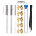 thumbnail image 2 of 3D Printer 0.4mm MK8 Nozzle Brass Cleaning Replaceable Part Kit Universal Printing Pipe Tweezers Tools Accessory, 2 of 7