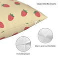 thumbnail image 4 of Rateoe Strawberries Pattern Throw Pillow Cover Premium Pillow Stuffer Sham Square for Decorative Cushion Bed Couch Sofa(Pillow insert not included), 4 of 8
