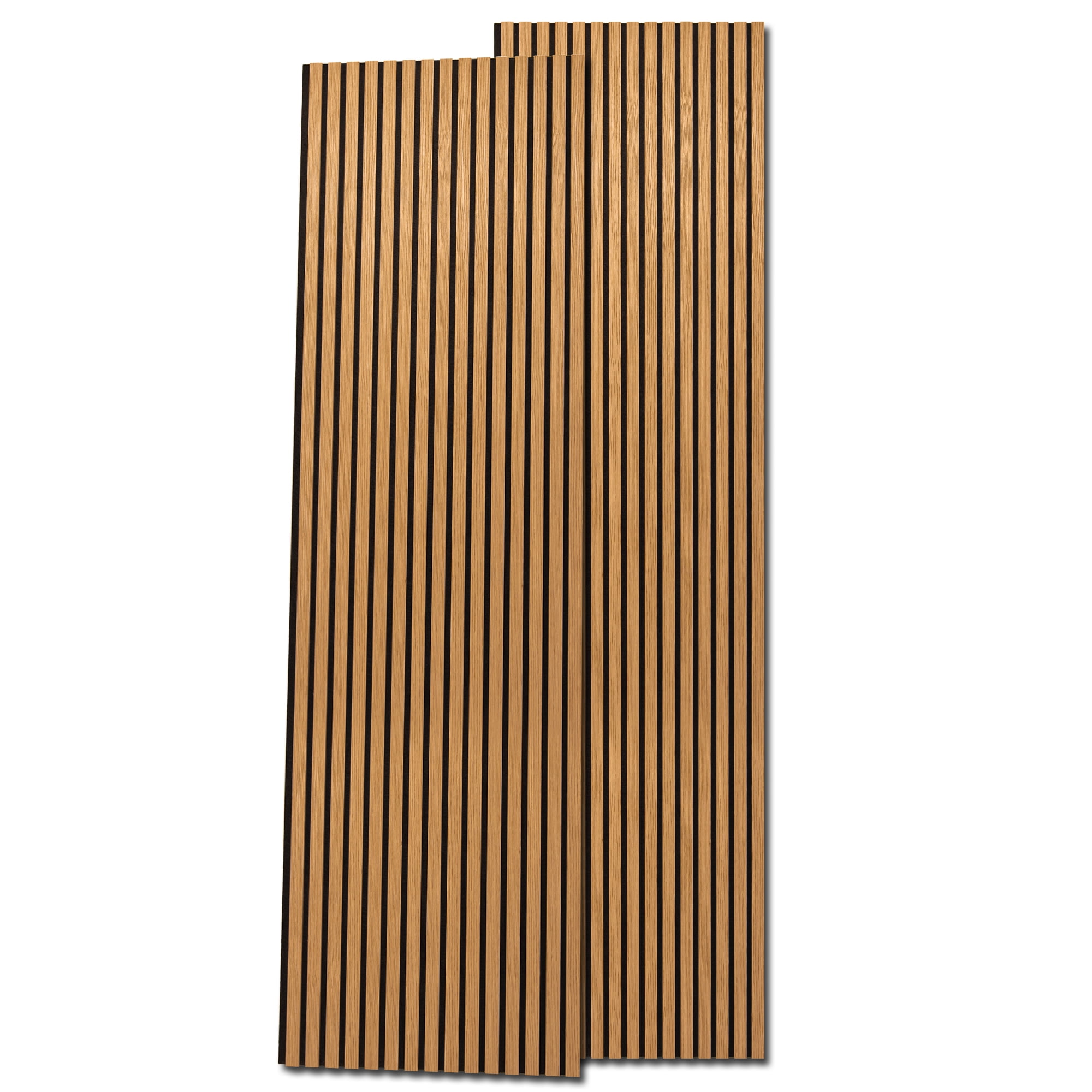 2PCS 24''x94.5'' Wood Slat Acoustic Wall Paneling for Interior and Ceiling Decor,31Sq.ft,Teak