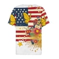 thumbnail image 5 of Enjoytime Women's Plus Size Tops 4Th Of July Printed V-Neck Button Short Sleeve T Shirts Casual Plus Size Shirt, 5 of 8