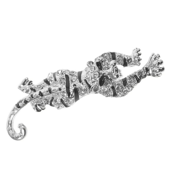 FOMIYES Leopard Rhinestone Brooch Pin Zinc Alloy Accessory for Hats, Suits, Jackets, and Fashion Outfits