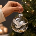 thumbnail image 4 of Christmas Ball Ornaments, 3D Bird Spherical Hanging Decor, Christmas Tree Decoration for Home Party, 4 of 7