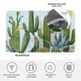 thumbnail image 4 of Green Cactus Doormat Outdoor Entrance 24"x36", Watercolor Summer Botanical Blue Absorb Moisture Dirt Door Mats, Non-Slip Rubber Backing Floor Mats Indoor, Low-Profile Front Door Rugs, 4 of 9
