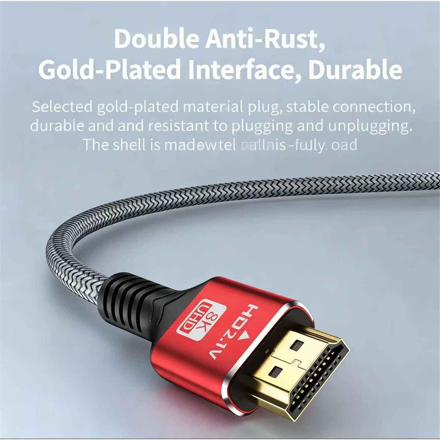 48Gbps HDMI-compatible Cable 8K 60Hz HDMI-compatible 2.1 Cable 4K 120Hz HDR 3D Effect Video Cable for HDTV PC