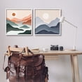 thumbnail image 2 of Stupell Industries Mountainous Landscape Flowing Stream River Modern Design Painting White Framed Art Print Wall Art, Set of 2, Design by JJ Design House LLC, 2 of 5