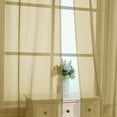 thumbnail image 7 of OVZME Sheer Curtains 84 Inches Long 2 Panels Set, Gold Sheer Curtain for Living Room Top Dual Rod Pocket Durable Farmhouse Voile Fimly Sheer Drapes for Bedroom/Nursery, 2pcs, Each 42" W x 84" L, 7 of 7
