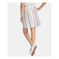 thumbnail image 2 of RACHEL ROY Womens Pink Belted Paperbag Striped Above The Knee Skirt 12, 2 of 2