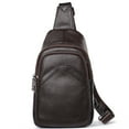 thumbnail image 2 of Fashion Men's Chest Leather Messenger Bag,9053Black, 2 of 2