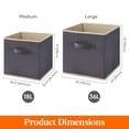 thumbnail image 2 of Cubos de almacenamiento Lifewit, plegables, 28 cm, tela gris, 2 of 7