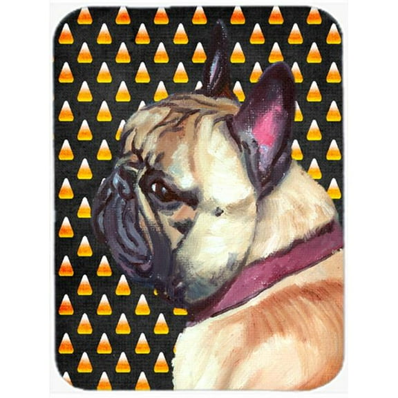 French Bulldog Frenchie Candy Corn Halloween Mouse Pad, Hot Pad & Trivet