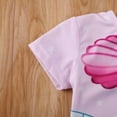 thumbnail image 6 of Kiapeise Toddler Girl One Piece Swimsuit Seashell Pattern Short Sleeve Swimwear, 6 of 9