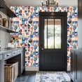 thumbnail image 6 of Peel and Stick Wallpaper Contact Paper Boho Floral Navy Pink Orange Geometric Shapes Abstract Patterns Self Adhesive and Removable 17.7in x 118in, 6 of 8