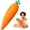 13in Carrot, variant on 6In Peach Squishy, Jumbo Squishy Peach Giant Big Realistic Peach Moldable Soft Squishys Slow Rising Stress Ball for Anxiety Stress Party Favor for Adults (6IN Peach)