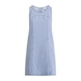 thumbnail image 5 of Time and Tru Women's Denim Shift Mini Dress, Sizes XS-XXXL, 5 of 5