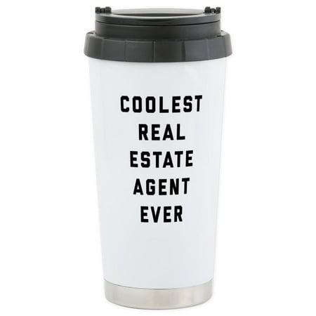 Regal Stainless CafePress - Coolest Real Esta - Stainless Steel Travel Mug, Insulated 16 oz. Coffee Tumbler ()