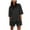 Black, variant on Mgmyaa Womens Fashion 2 Piece Outfits Sweatsuits 2025 Summer Short Sleeve Oversize Loungewear Tracksuit Ribbed Round Neck Lounge Shorts Sets