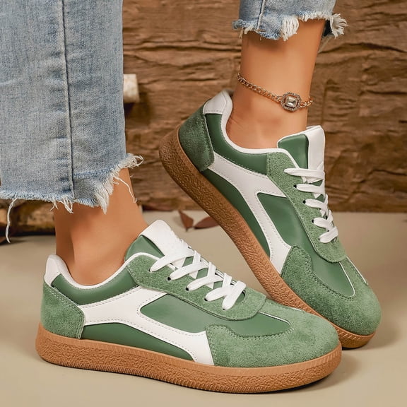 Sneakers For Women Business Casual Tennis Shoes Comfortable Lace Up Slip Women's Fashion Sneakers