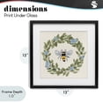 thumbnail image 4 of Stupell Industries Cottage Bee Celebration Wreath Black Framed Print Under Glass, 13 x 13, by Lucille Price, 4 of 8
