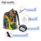 thumbnail image 3 of Disketp Colorful Pug Mochila de Lona Estampada, Mochila Escolar de Viaje Ligera para Estudiantes y Portátil-Medium, 3 of 5