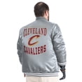 thumbnail image 3 of Men's G-III Sports by Carl Banks Gray Cleveland Cavaliers Adaptive Bold Logo Satin Varsity Jacket, 3 of 5