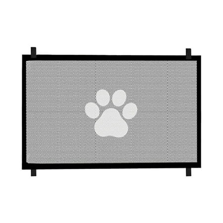 Adjustable Dog Gate for Stairs & Doorways 30.7 Tall Pet Safety Gate with Breathable Mesh Screen Indoor Barrier Fits 43.4 Wide Openings for Puppies & Dogs