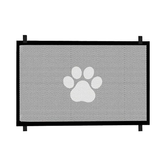Heavy Duty Pet Gate for Indoor Use, 30.7" Tall Adjustable Dog Barrier with Mesh Screen, Fits 43.4" Wide Stairs & Doorways for Puppy & Pet Safety