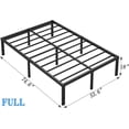 thumbnail image 3 of Metal Bed Frame,Full Size Bed Frame with Storage Space,Heavy Duty Sturdy Mattress Foundation,Easy Assembly,No Box Spring Needed, Black,18 Inch,Full, 3 of 8