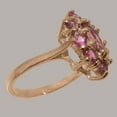 thumbnail image 3 of LBG British Made 14k Rose Gold Ring with Natural Pink Tourmaline Womens Statement Ring - 33 size options - Size 4, 3 of 6