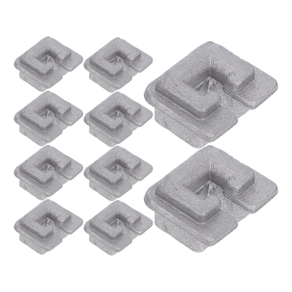ibasenice Plated Silver Trimmer Head Eyelet Sleeve, Aluminum Alloy, Secure and Tight Fit, 10Pcs