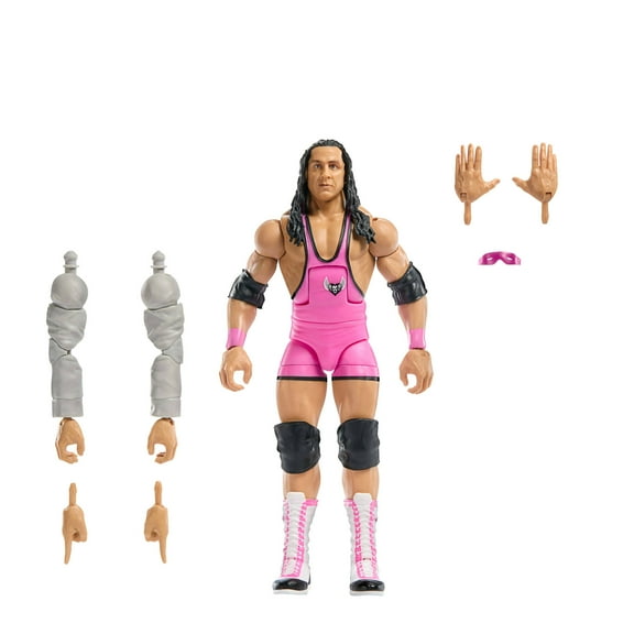 WWE Elite Collection Premium Live Event Bret “Hitman” Hart Action Figure Set, Survivor Series