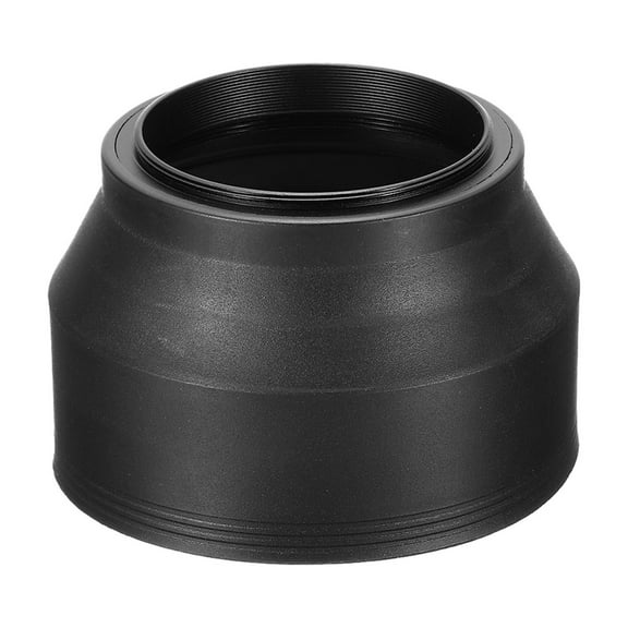 Uxcell 49mm Camera Lens Hood, Rubber Collapsible Lens Protector, Black