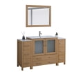 thumbnail image 5 of Vanity Art 60" Single Sink Freestanding Bathroom Vanity Set with Ceramic Top and Mirror, 5 of 8
