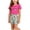 Q285 Hot Pink, variant on Mifsaly Toddler Girls 2 Piece Summer Outfits Cold Shoulder Short Sleeve Graphic T-Shirts with Appliques and Floral Shorts