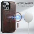 thumbnail image 2 of Case Wallet for iPhone 12, iPhone 12 Pro Wallet Case Compatible with MagSafe Wireless Charging  Leather Flip Folio Cover Kickstand and Cash Credit Card Holder for Men Women Brown, 2 of 12