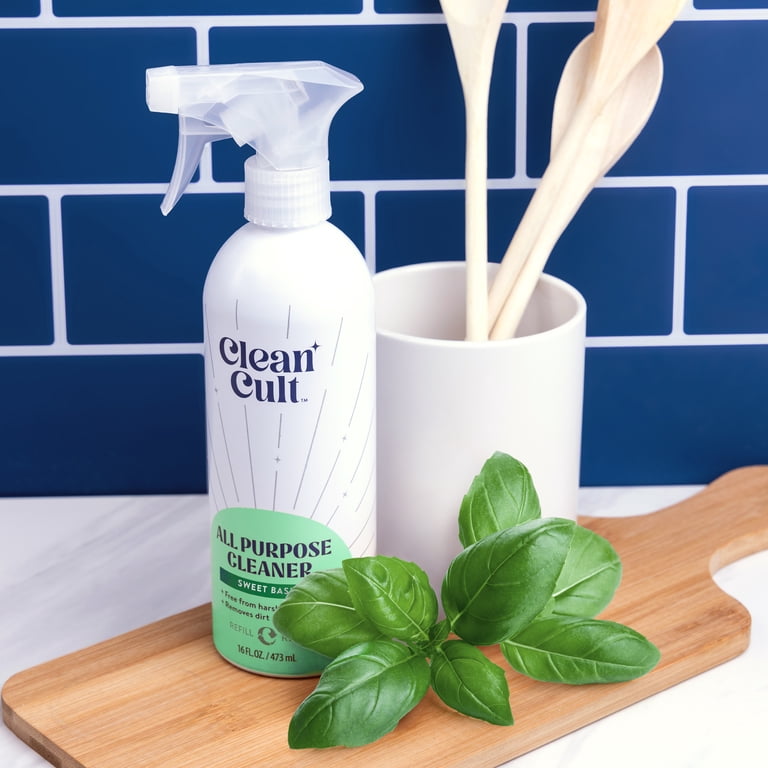 3 pack) Cleancult All Purpose Cleaner, Refillable Aluminum Bottle