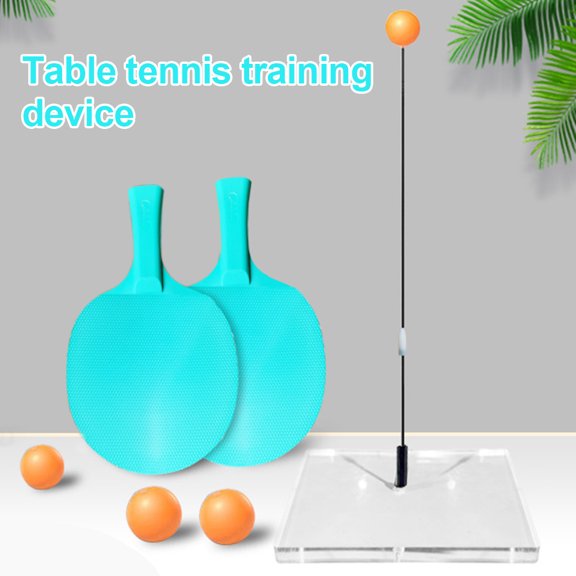 Windfall Table Tennis Trainer Elastic Shaft .Portable Table Tennis with Elastic Soft Shaft Leisure Decompression Sports for Adults and Kids Indoor Outdoor Play (2 pcs Paddle 3 pcs Ball)