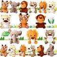 thumbnail image 1 of Animales de peluche HyDren Safari, 18 unidades, 12 cm, animales de la jungla, 1 of 7