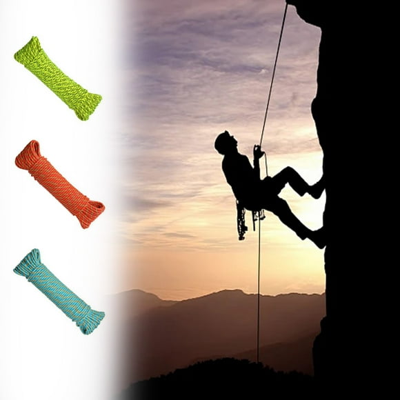 Xihbxyly Cuerda de Descenso, Material Resistente Al Desgaste, Diseño Ligero y Portátil, Ideal para Escalada y Rescate, Ideal para Aventuras Al Aire Libre, Longitud de 5 Metros, Agarre Seguro para Un