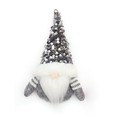 

Ruanlalo Christmas Decoration Faceless Toy Three-dimensional Sequins Cartoon Multicolor Portable Lightweight Party Accessory Cloth Gnomes Plush Figurines Decoration Pendant for Festival