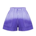 thumbnail image 5 of Shorts for Women Summer Comfy Elastic Casual Women's Shorts with Pockets Waist and Tie-Dye Pattern for Everyday Wear Purple 5XL, 5 of 6