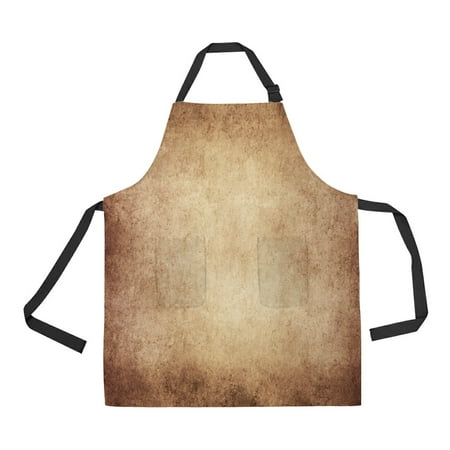 

ABPHQTO Vintage Tan Brown Parchment Paper Apron Home Kitchen Apron with Pockets