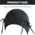 thumbnail image 4 of JZROCKER Black Ribbon Sequins Hat for Party Goers Performances Knit Hat, 4 of 14