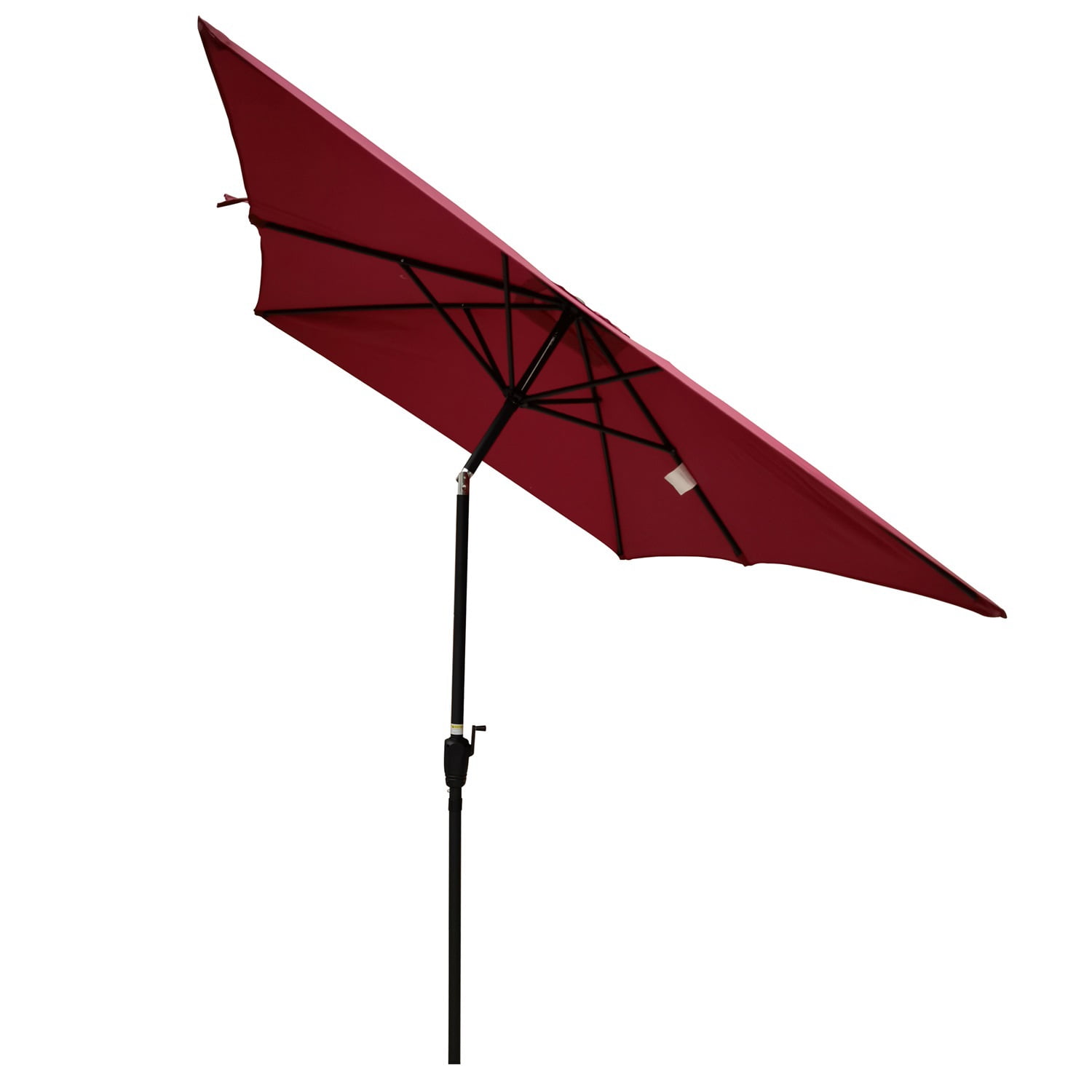 Canddidliike 6x9ft Patio Umbrella, Outdoor Waterproof Umbrella with Crank and Push Button Tilt - Burgundy