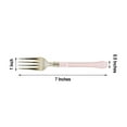 thumbnail image 5 of Efavormart 24 Pack 7" Plastic Fork Gold Plastic Silverware With Blush Handle, 5 of 11