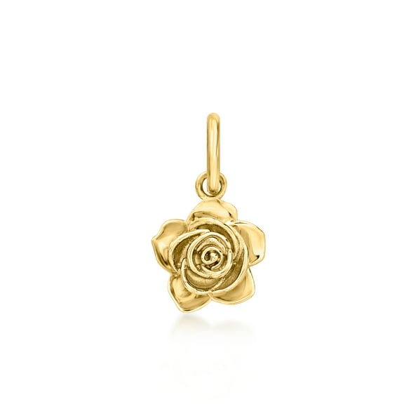 Pure Collection by Ross-Simons Italian 14kt Yellow Gold Rose Charm, Women's, Adult