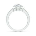 thumbnail image 2 of Angara Pear Lab Grown Diamond Halo Engagement Ring in Platinum for Women - April Birthstone Jewelry | 1.25ct Lab Created Diamond Ring (Ring Size - 4), 2 of 8